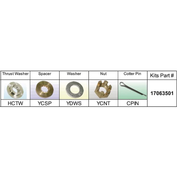 Fixed Hub Propeller Hardware Kit - Honda, Type C